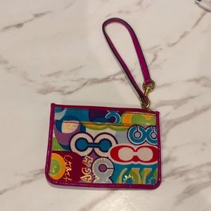 Coach poppy coin purse size wristlet